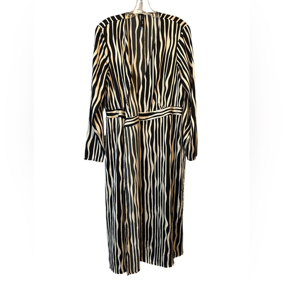 Mango Striped Midi Wrap Dress - Picture 9 of 13